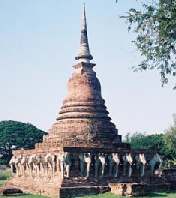The Wat Sorasak stupa in Thailand