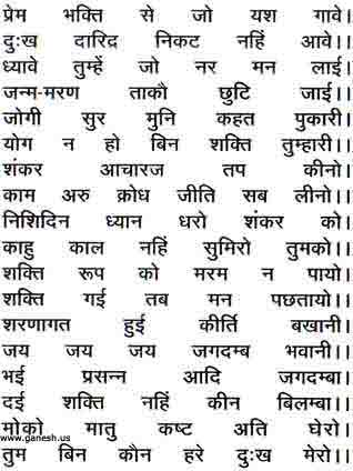 Durga Chalisa in Hindi 