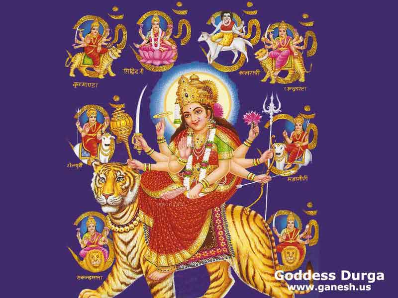Hindu Goddess Durga Maa Amba Mata Poster 