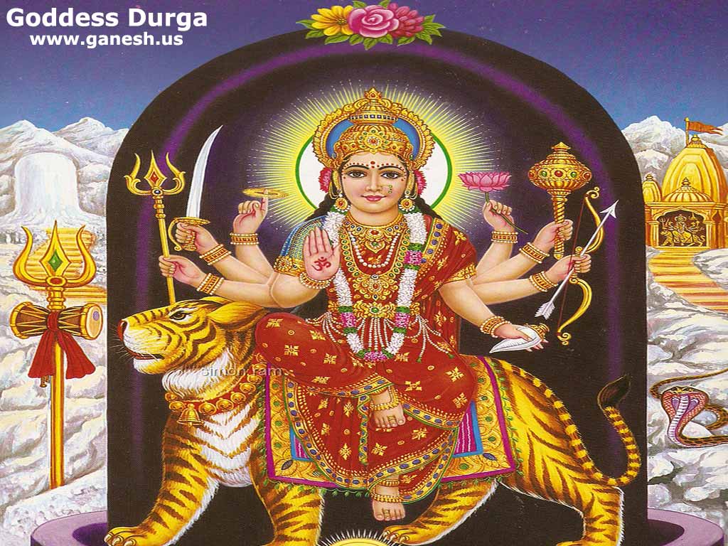 Hindu Goddess Durga Maa Amba Mata Poster 