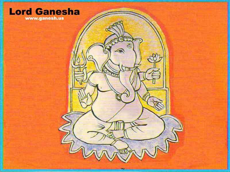 Lord Ekdanta ganesha sketchs 