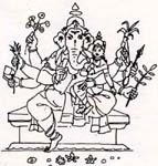 Lord Ekdanta ganesha paintings 