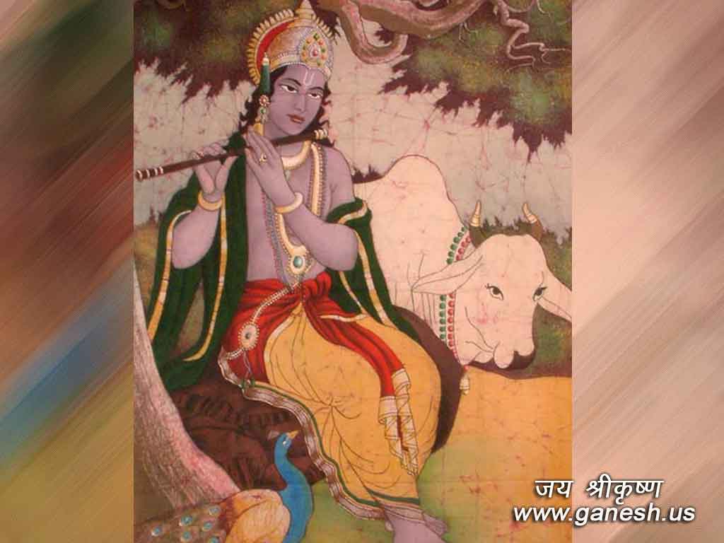 Krishna Geeta Updesh Wallpaper