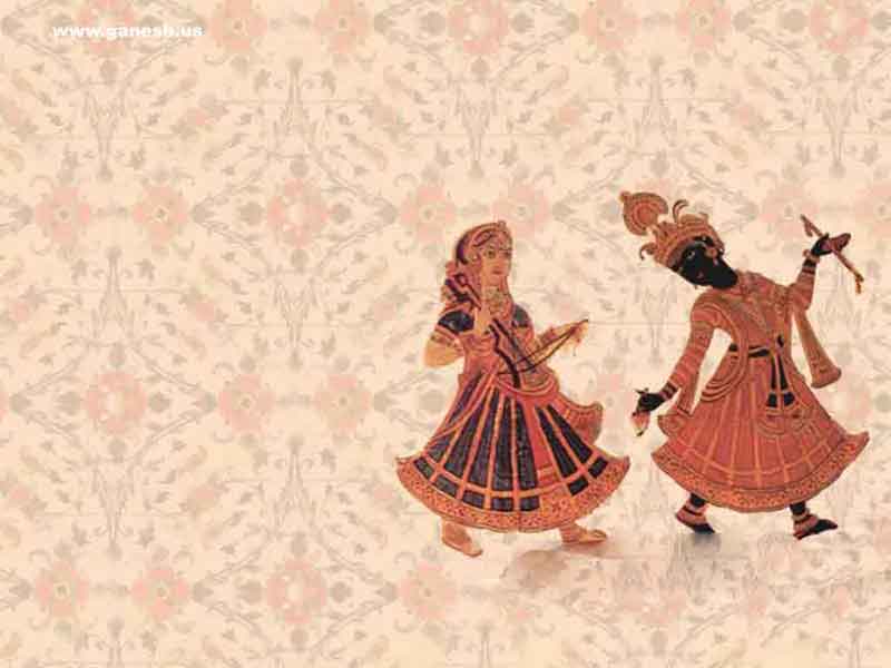 Radha-Krishna-Sakhis-Wallpaper Pictures