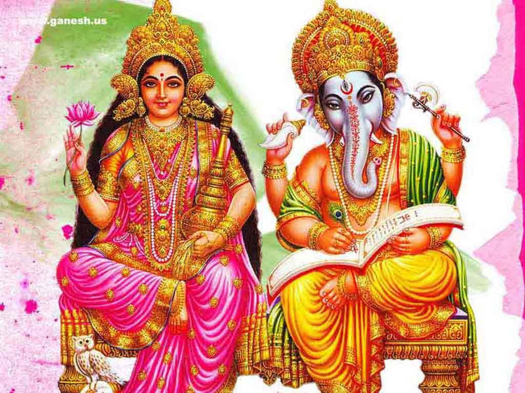 Images of Goddess Lakshmi and Saraswati 