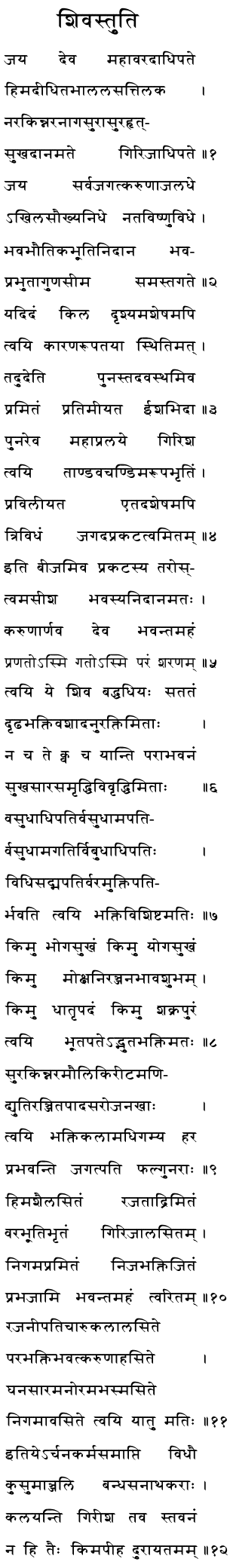 Shiv Stuti by Ravan | Siva Stuti by Ravana | Sanskrit Stuti
