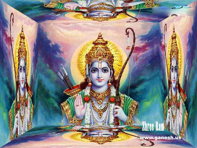 LORD RAMA BLESSING HANUMAN Poster