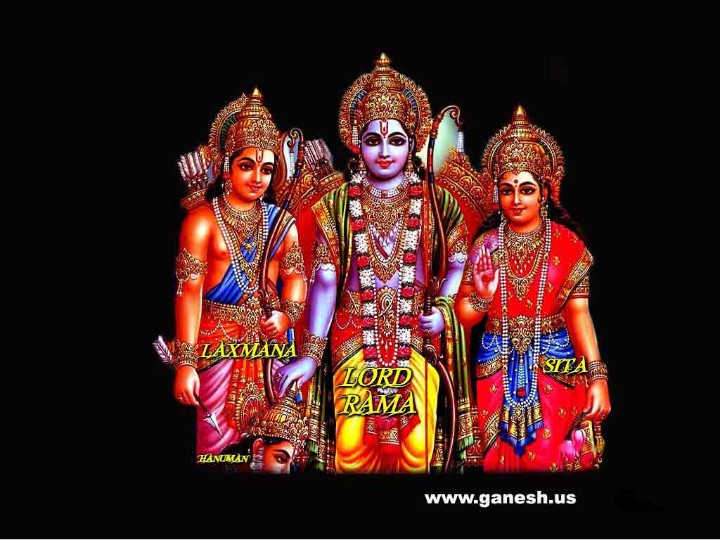 Wallpaper Rama, Lakshman And Sita