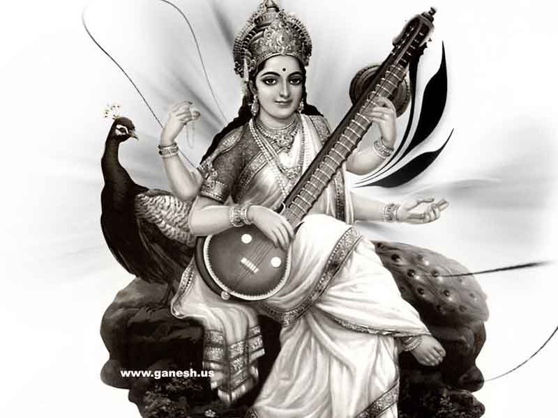 Goddess Saraswati Images of Paintings & Statues