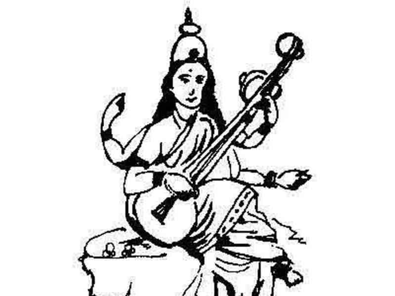 Saraswati Pictures : Paintings of Saraswati