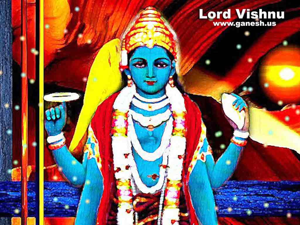 Lord Vishnu & Goddess Lakshmi Large Poster
