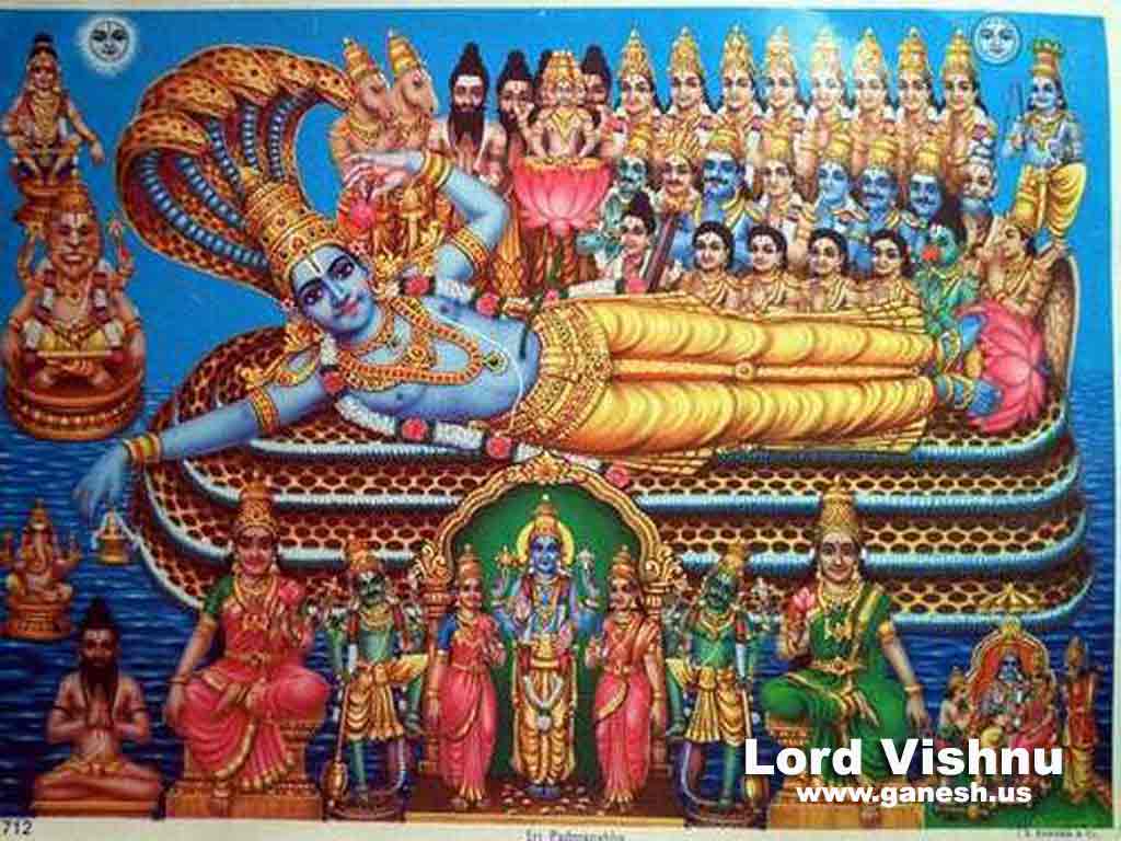 Paintings Of Lord Vishnu