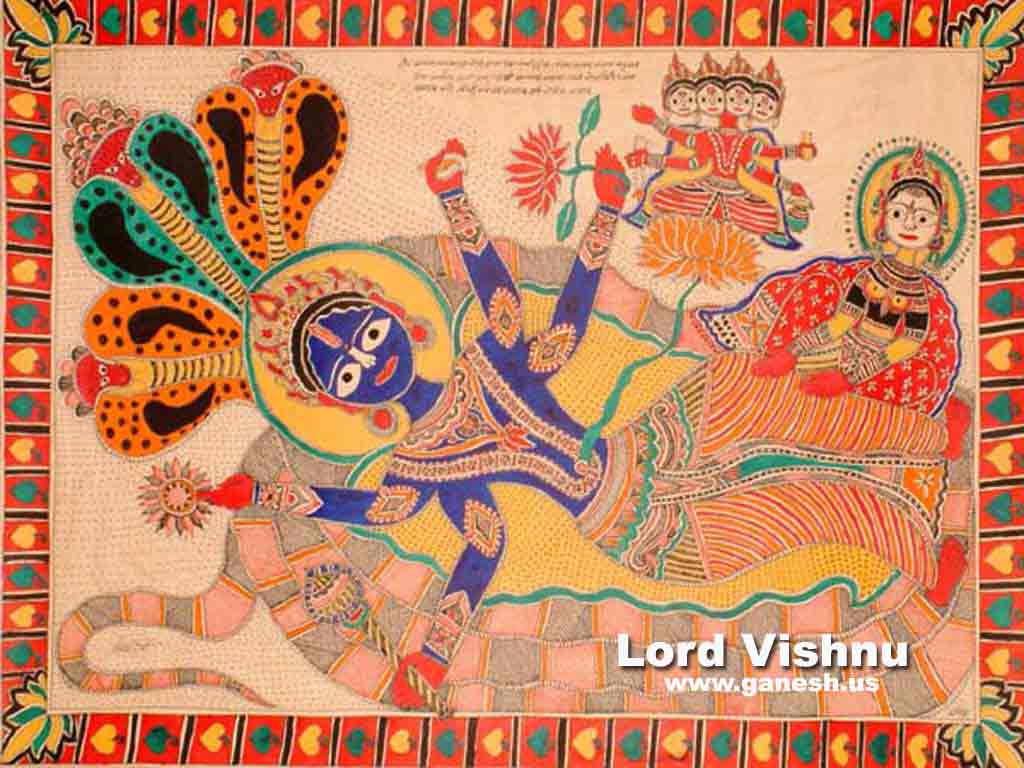 Lord Vishnu & Mahalakshmi Wallpaper