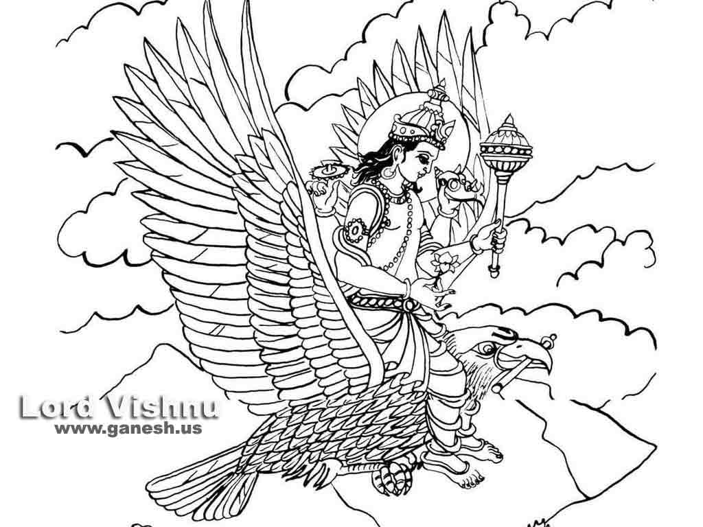Lord Vishnu Pencil Sketches