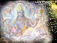 Lord Vishnu With Lakshmi On Sheshnag